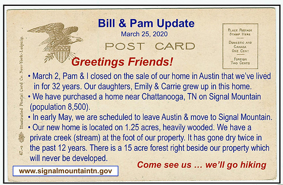 Bill & Pam Update 2020_03_25